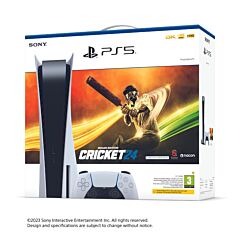 PS5 - Disc Edition 825GB Internal Storage - Cricket 24 Bundle